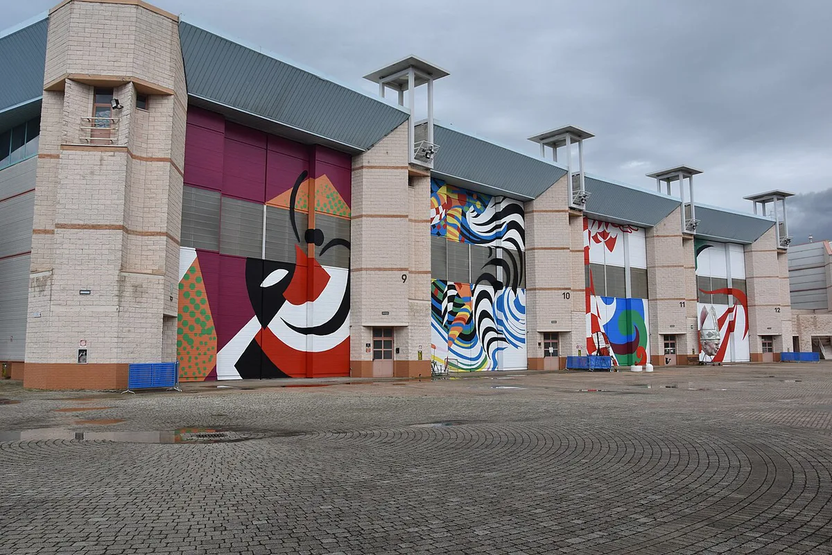 Giant papier-mache satirical float on the seafront at the Viareggio Carnival — 2