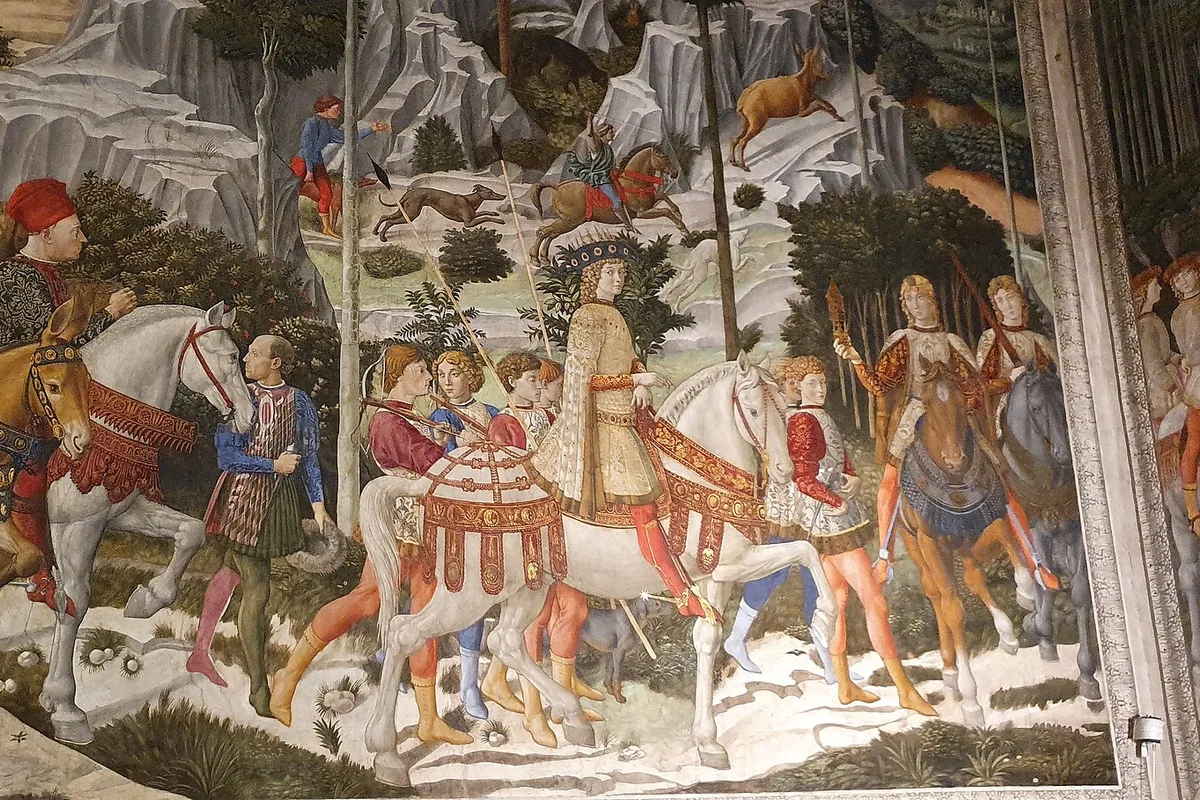 Detail of Benozzo Gozzoli's Procession of the Magi in the Palazzo Medici Riccardi