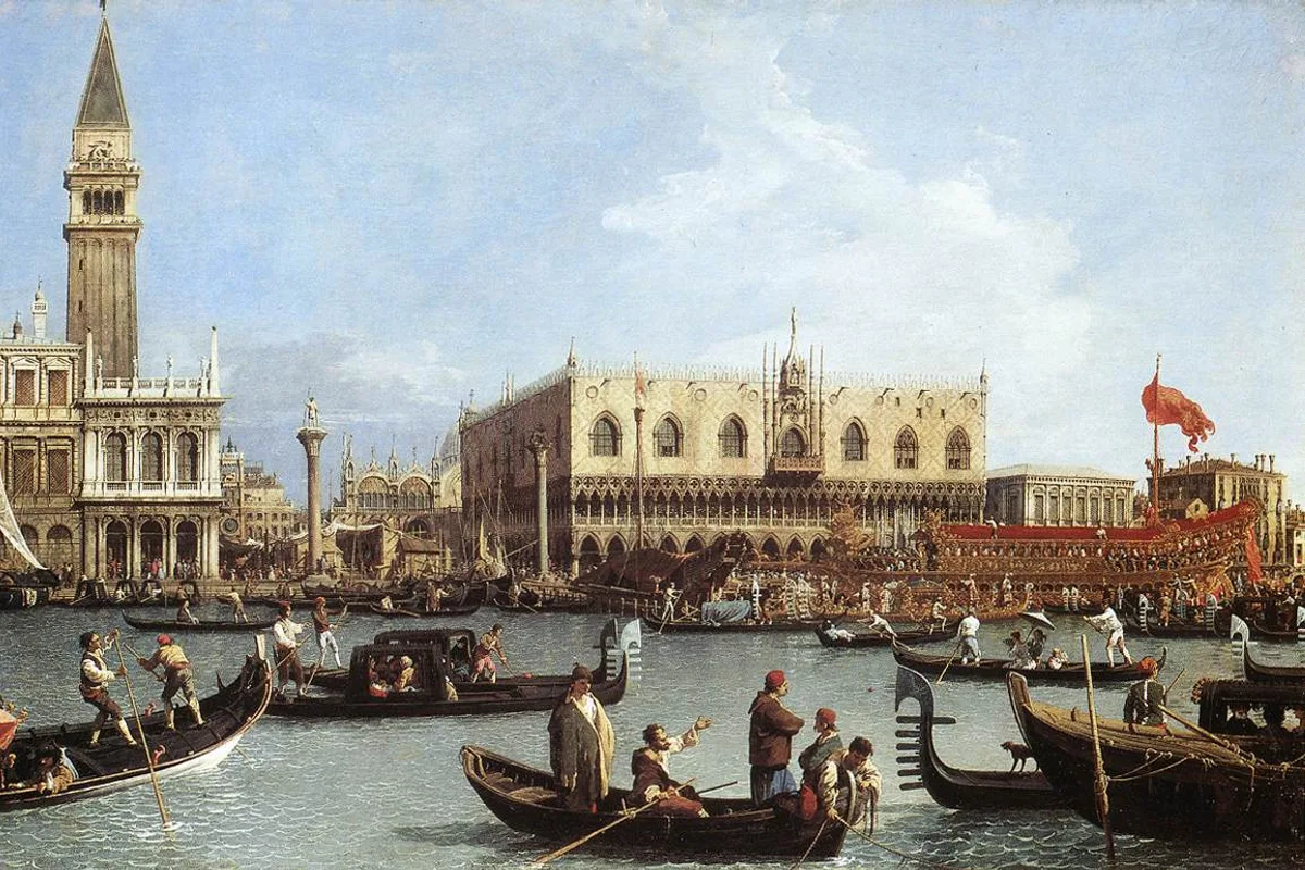Canaletto's painting of the Bucintoro returning to the Molo on Ascension Day