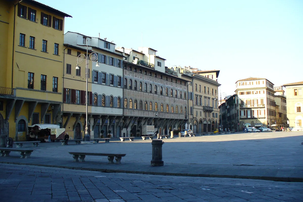 Piazza Santa Croce in Florence, site of the Calcio Storico final on 24 June