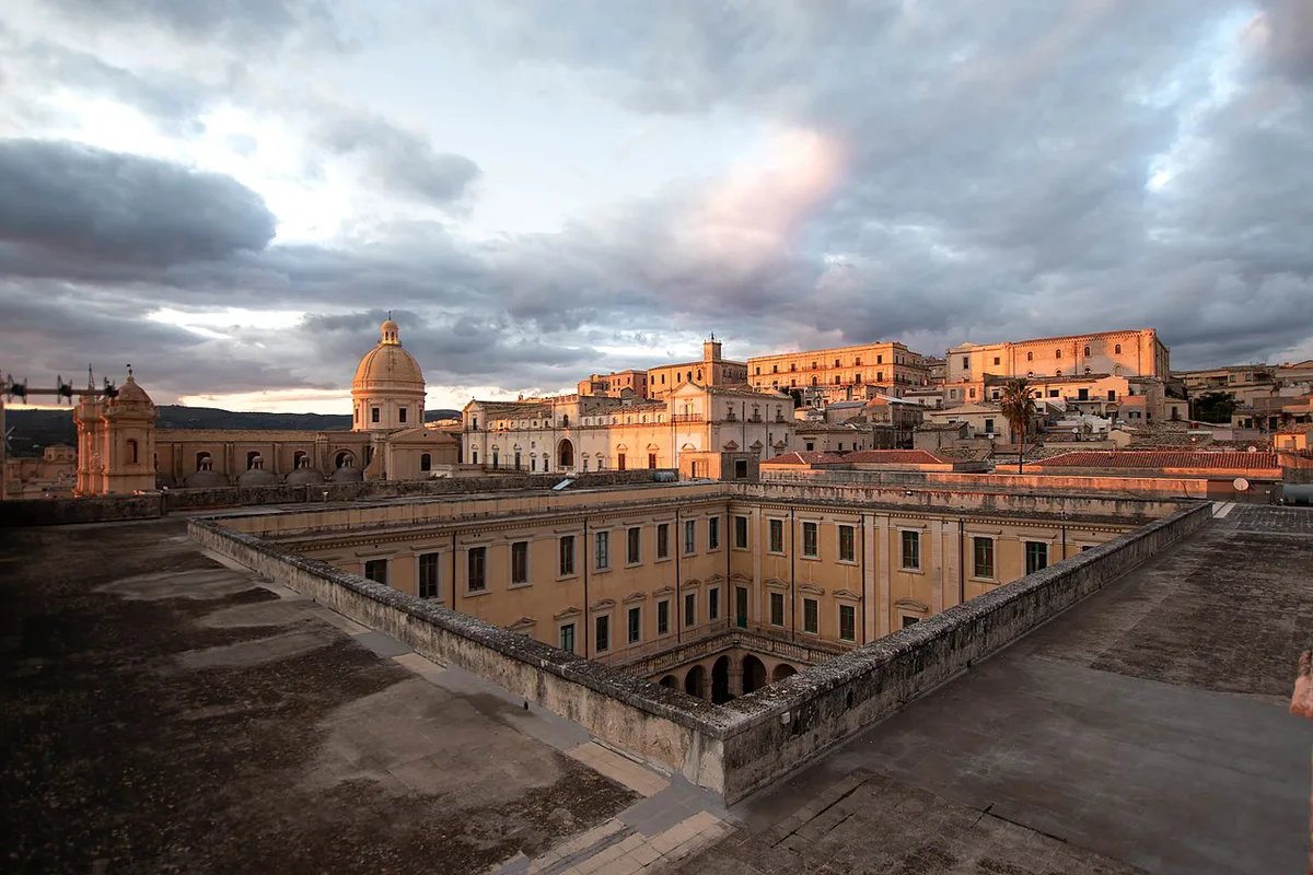 Flower-petal carpet down the baroque Via Nicolaci in Noto, Sicily — 2
