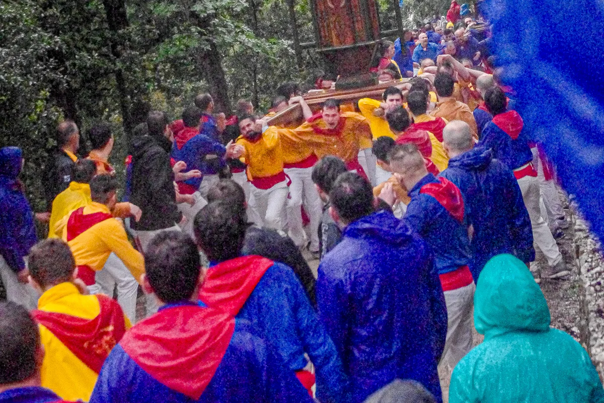 The Corsa dei Ceri procession in Gubbio, Umbria