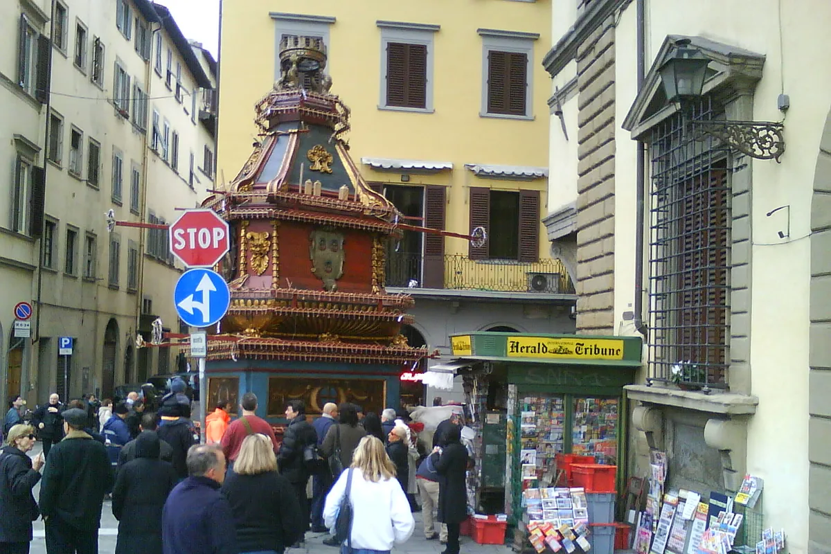 The Brindellone cart used for the Scoppio del Carro in Florence