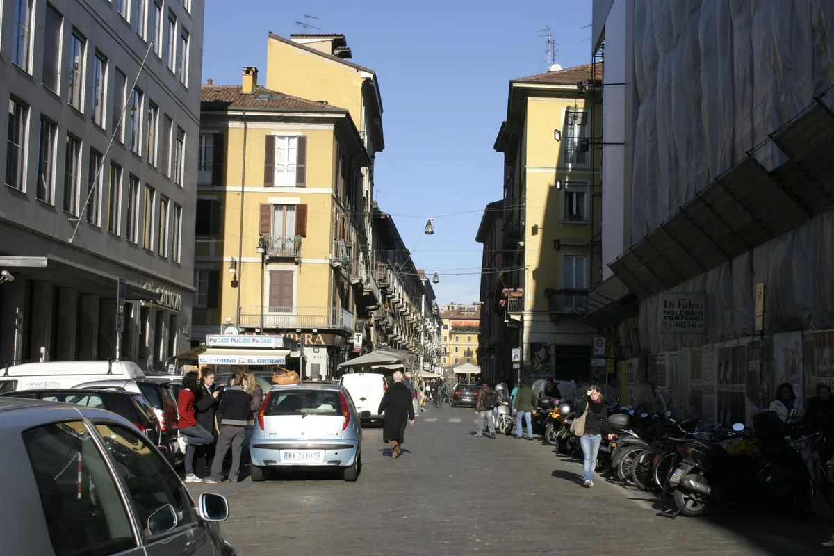 A street in Brera, one of the main Fuorisalone districts in Milan