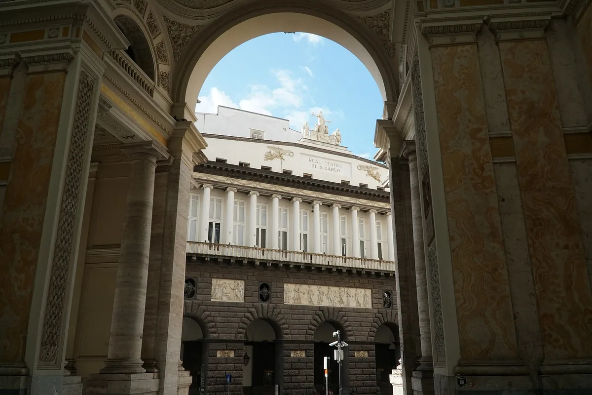The Teatro San Carlo opera house in Naples