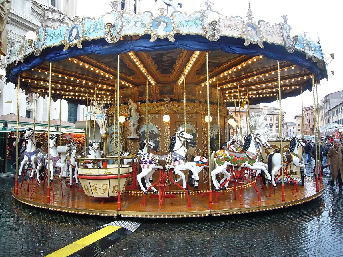 Christmas market stalls in Piazza Navona, Rome — 2