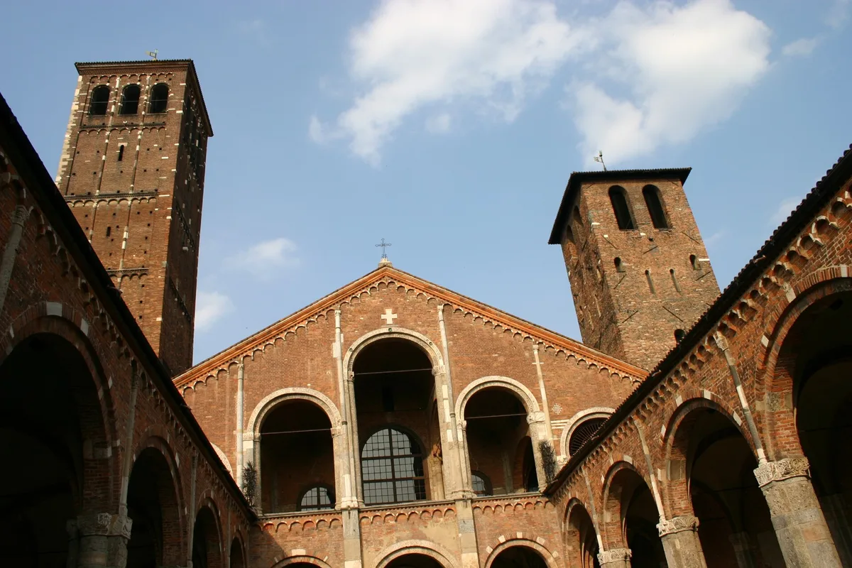 The atrium of the Basilica di Sant'Ambrogio in Milan