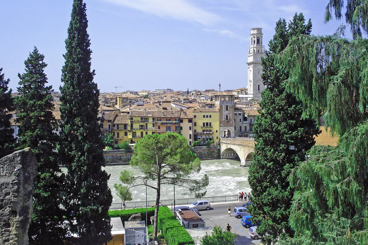 View over Verona's old town